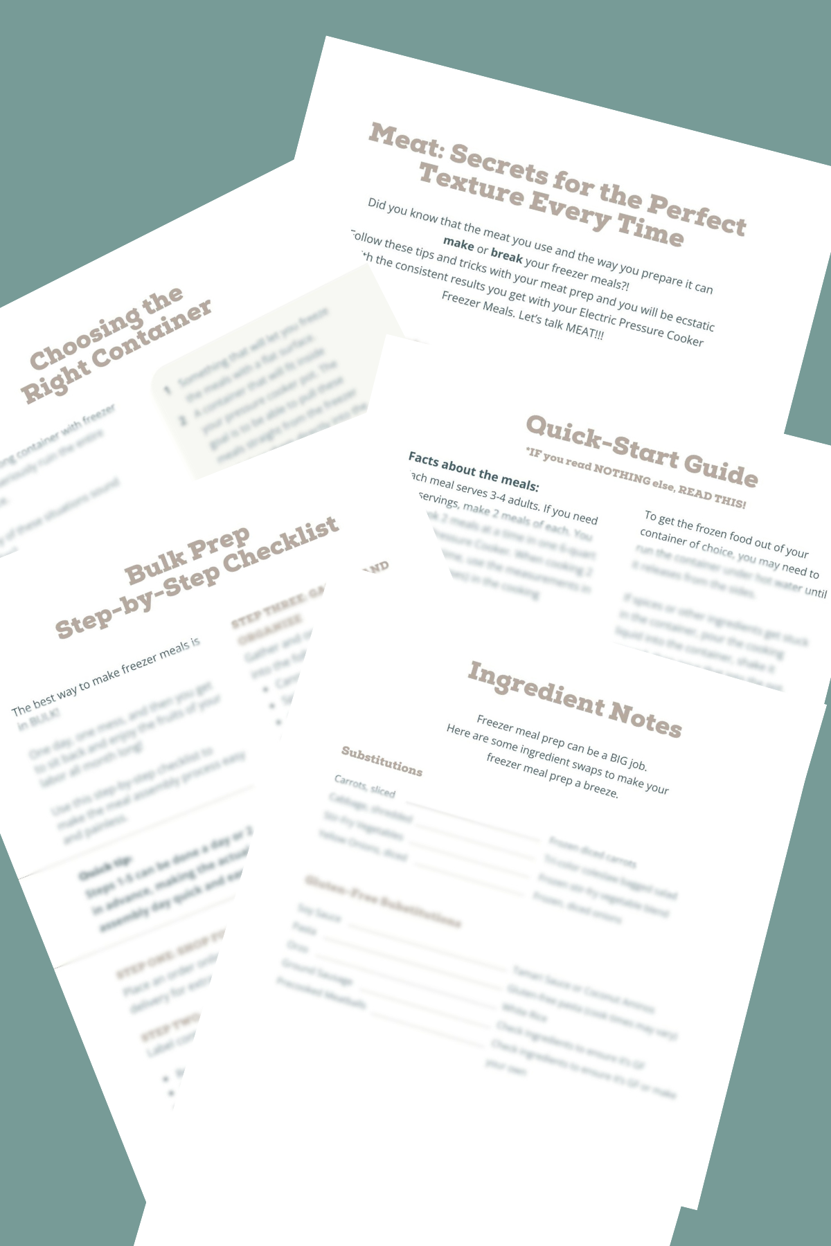 eBook Instant Pot Freezer Meal Cookbook - SUMMER