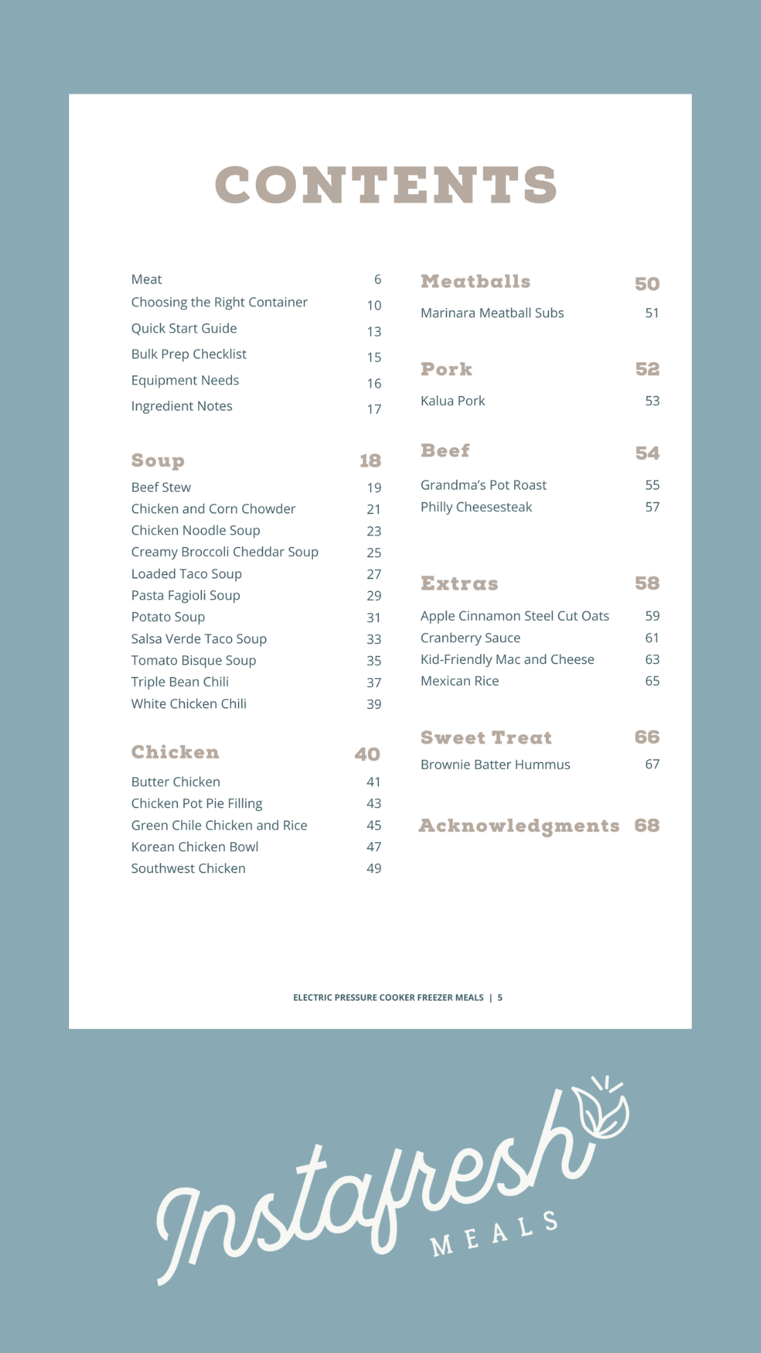 Instant Pot Freezer Meal Cookbook - Winter