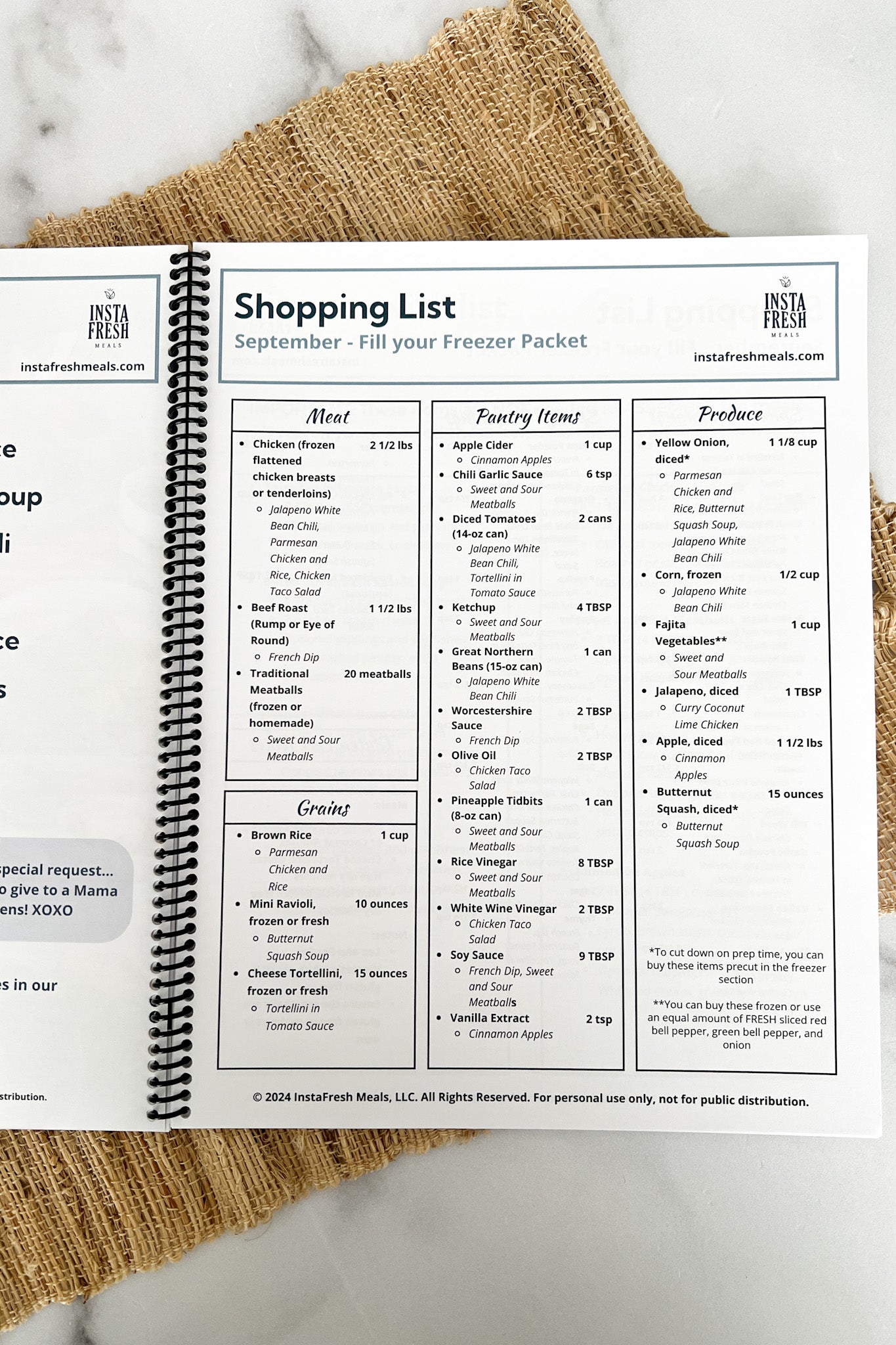 FALL FILL YOUR FREEZER PACKET - (PDF VERSION)