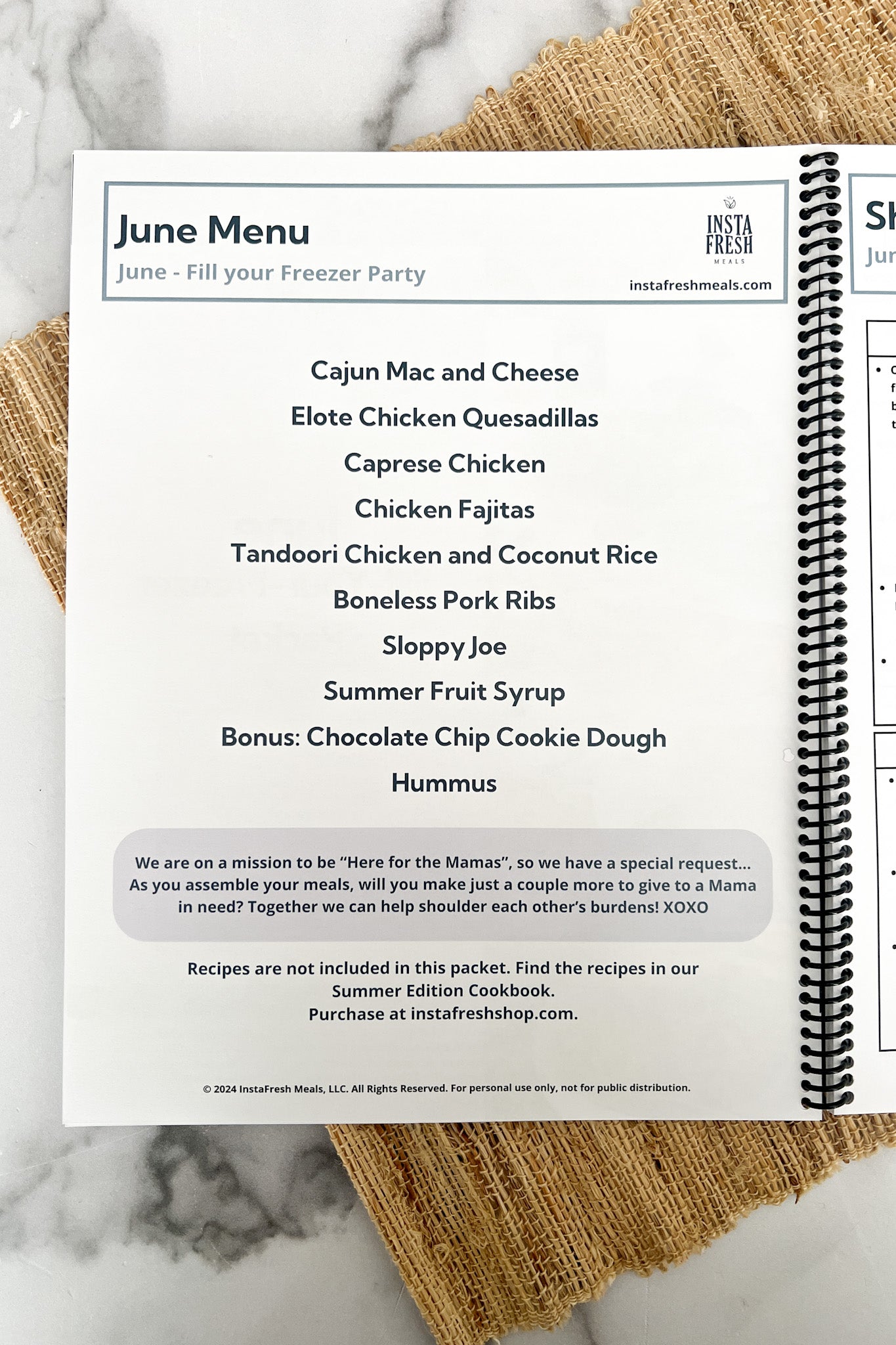 SUMMER FILL YOUR FREEZER PACKET - (PDF VERSION)