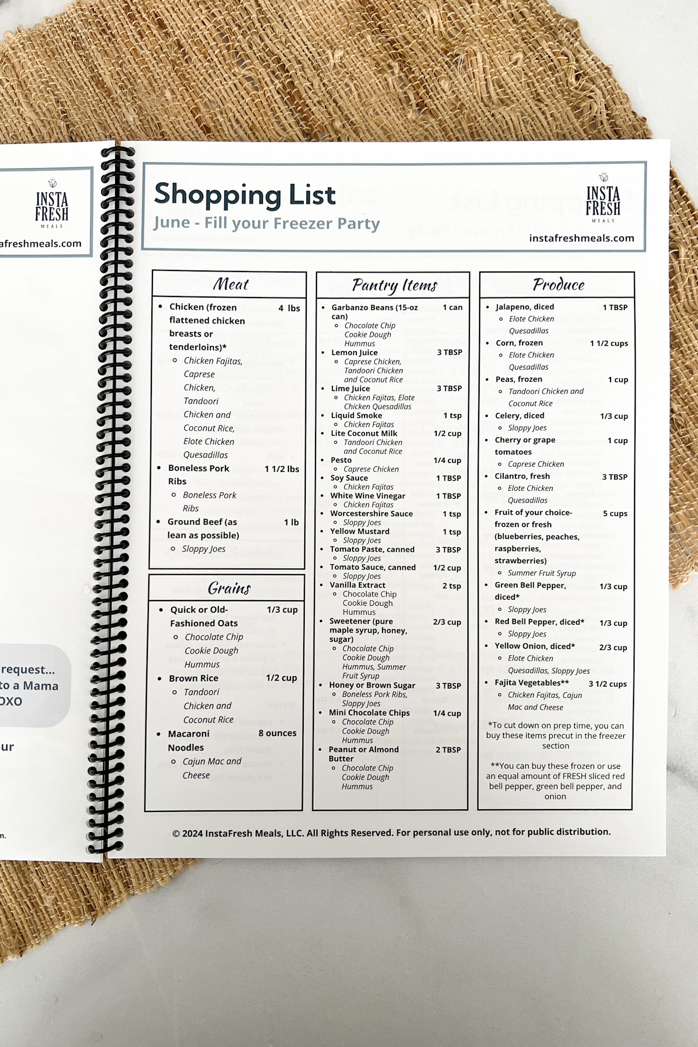 SUMMER FILL YOUR FREEZER PACKET - (PDF VERSION)