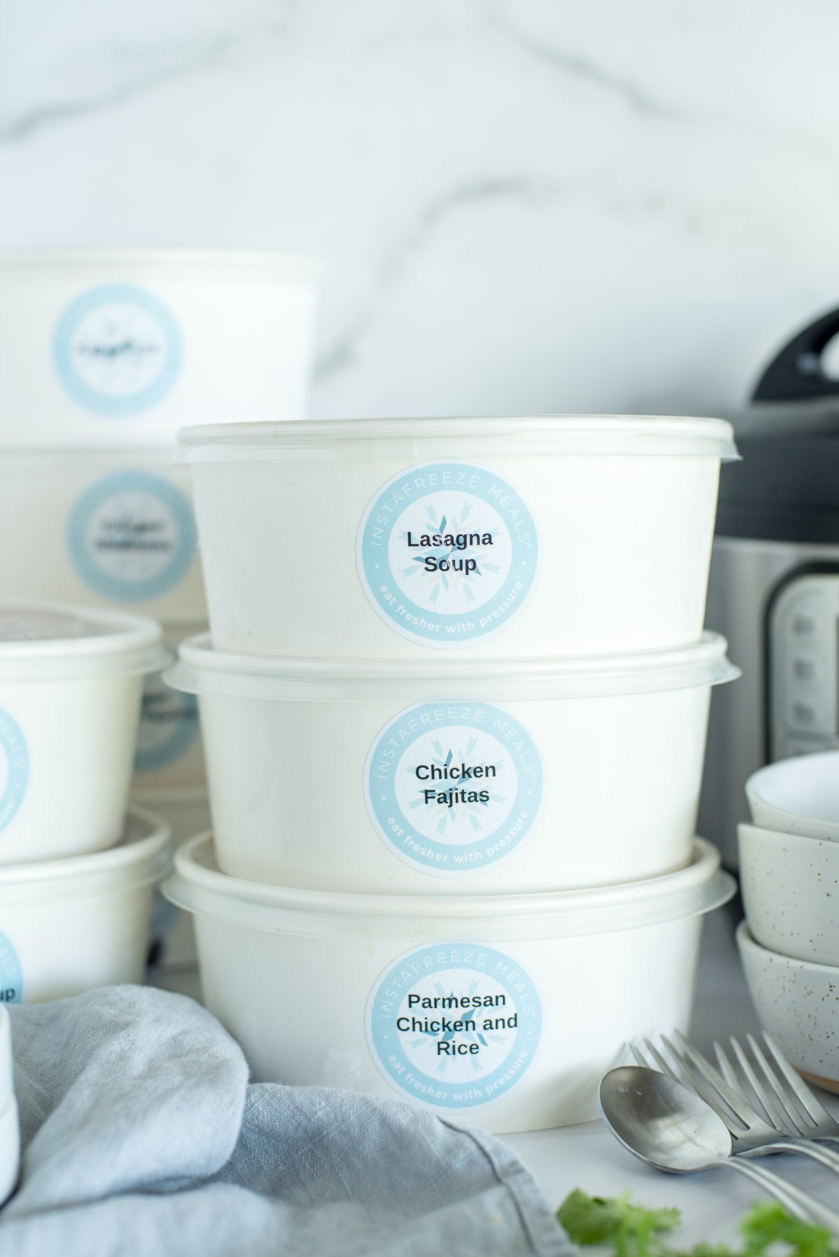 Freezer Meal Buckets + Lids