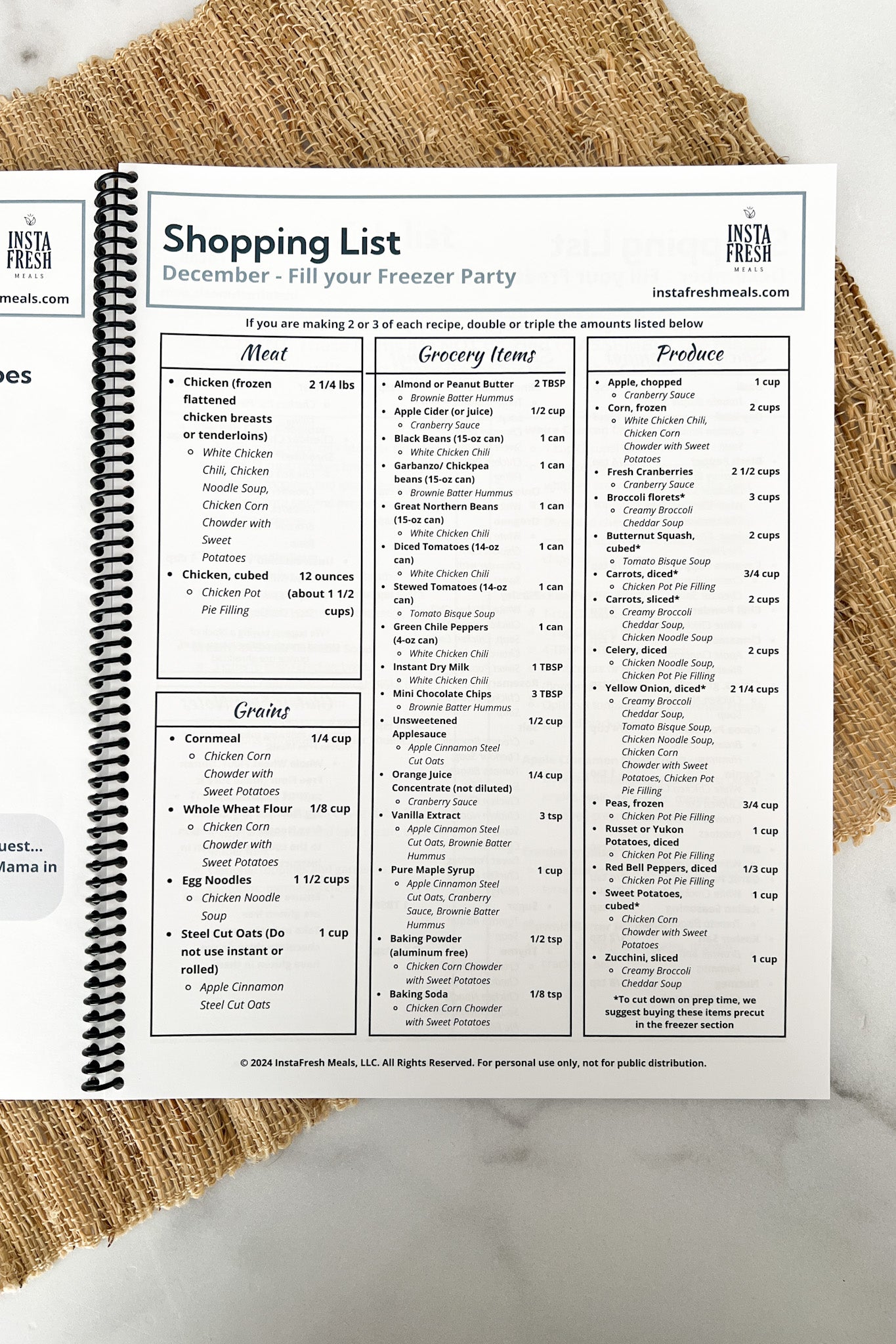 WINTER FILL YOUR FREEZER PACKET - (PDF VERSION)