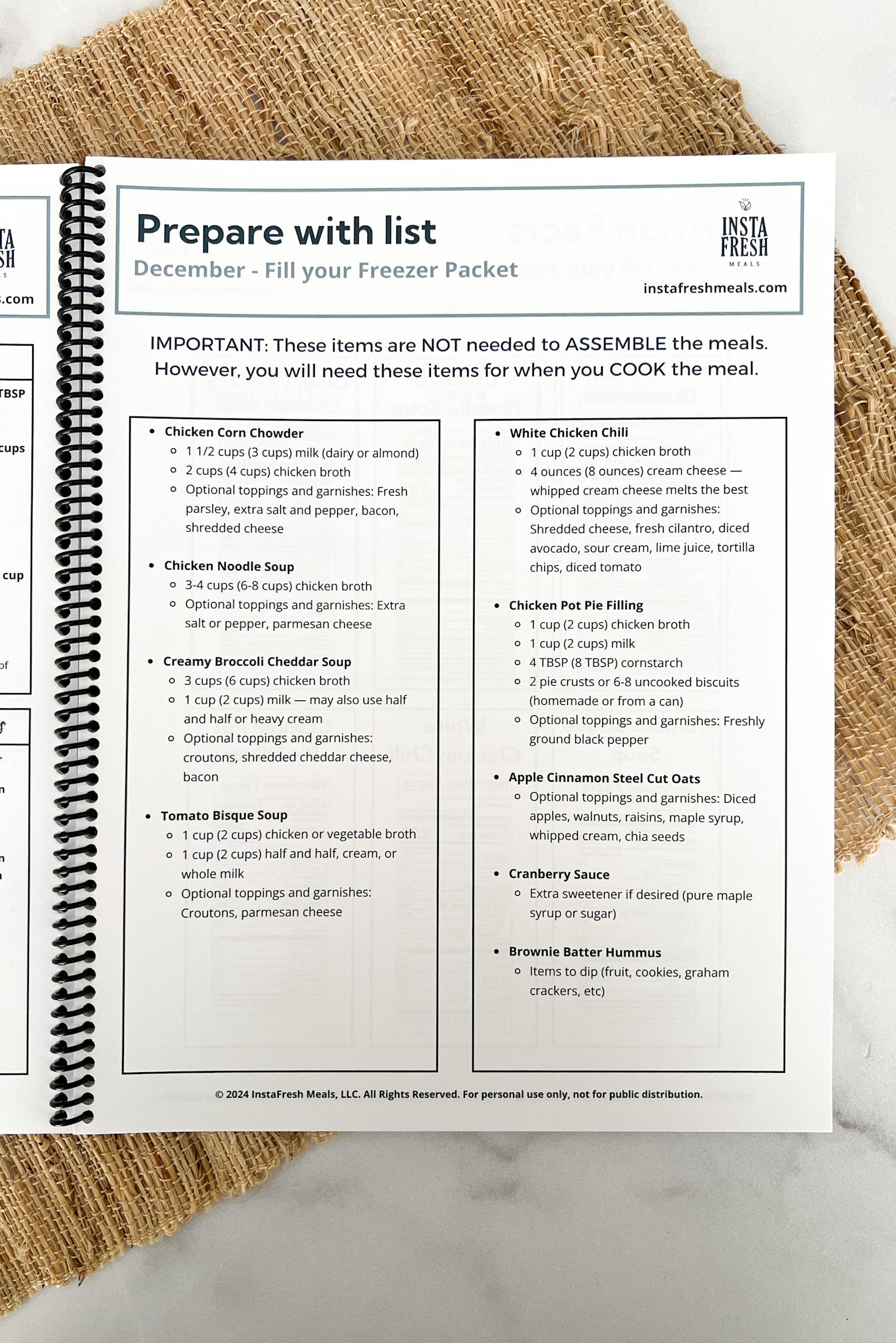 WINTER FILL YOUR FREEZER PACKET - (PDF VERSION)