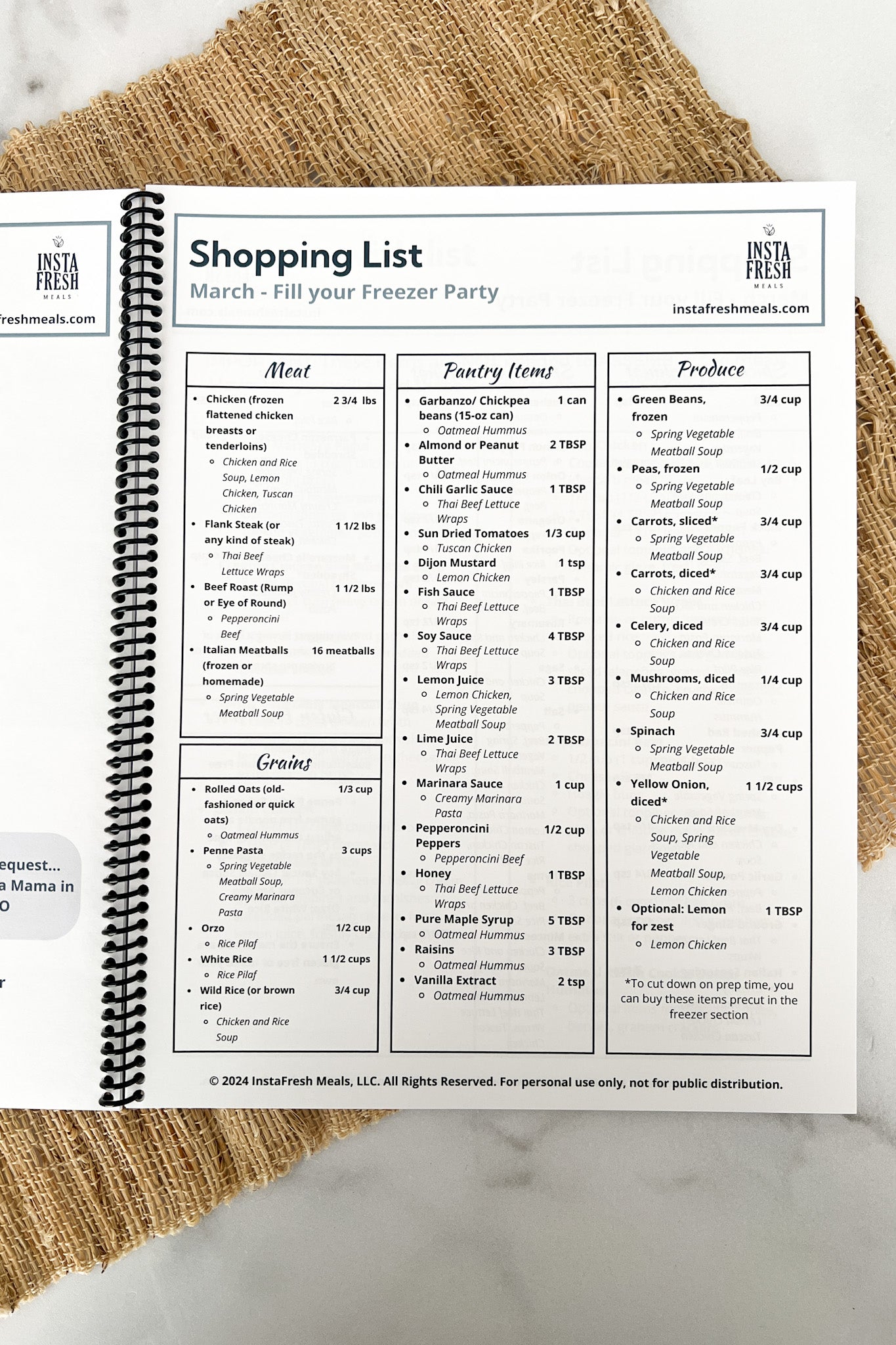 SPRING FILL YOUR FREEZER PACKET - (PDF VERSION)