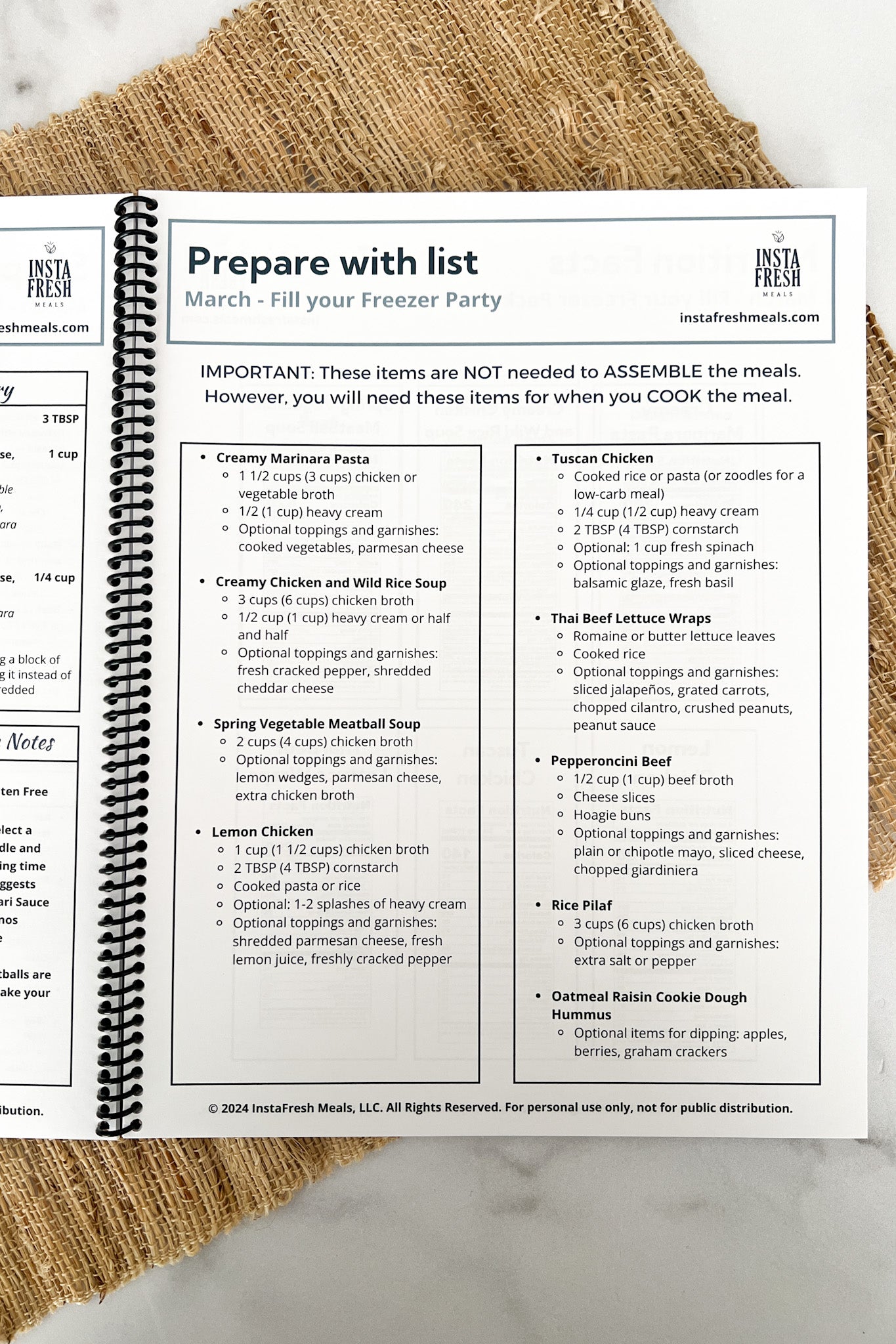 SPRING FILL YOUR FREEZER PACKET - (PDF VERSION)