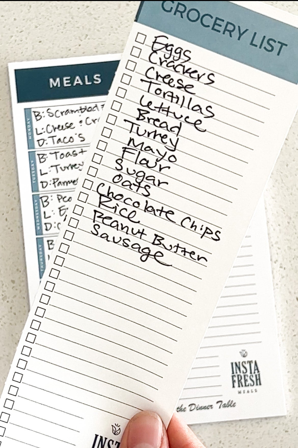 Menu Planner Pamphlet with Tear-Out Grocery List - 20 pages